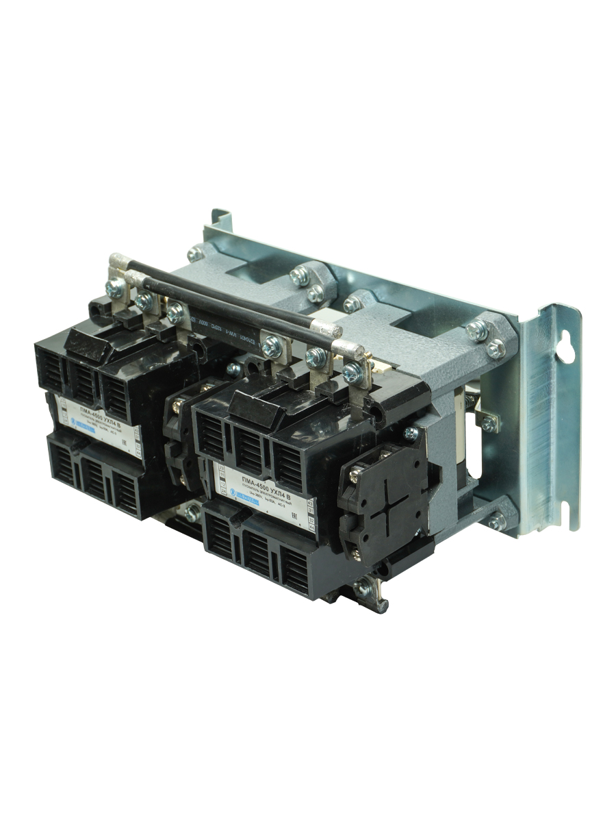 Пускатель электромагнитный ПМА-4500 УХЛ4 В, 380В, 4з+4р, 63А, реверсивный, без реле, IP00