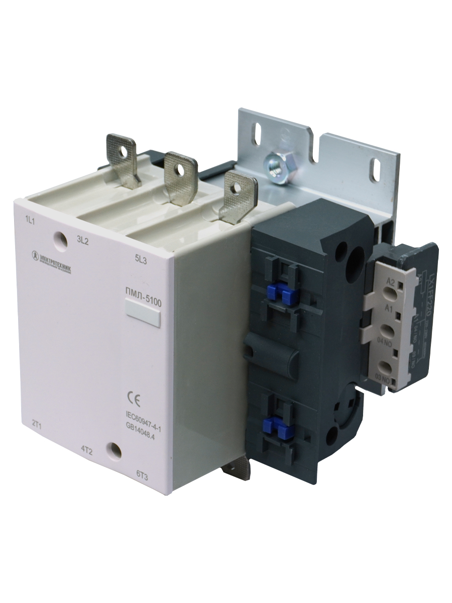 Пускатель электромагнитный ПМЛ-5100 УХЛ4 Б, 220В/50Гц, 1з, 125А, нереверсивный, без реле, IP00