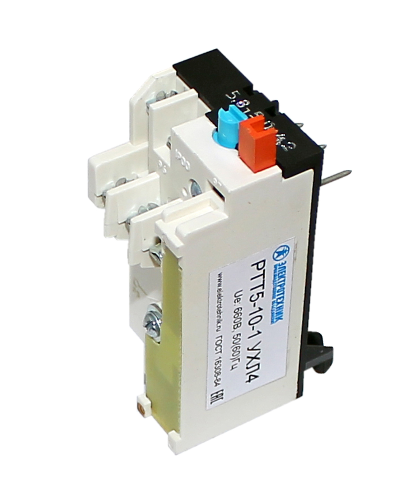 Реле электротепловое токовое РТТ5-10-2 УХЛ4, 0,32А, 660В/50Гц, 1п, 0,27-0,37А, ручной возврат, IP00