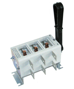 Выключатель-разъединитель ВР32-31 А 70220-00 УХЛ3, 100А, несъёмная боковая рукоятка, 3-х полюсный на два направления, IP00