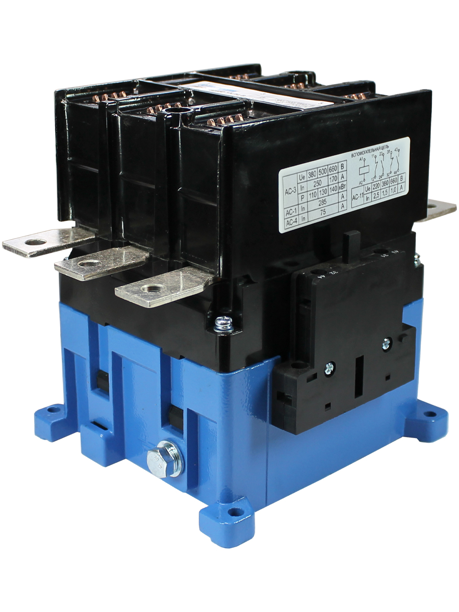 Пускатель электромагнитный 250А УХЛ4 В 380В/50Гц 2з+2р нереверсивный без реле IP20 ПМ12-250150