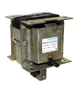 Электромагнит ЭМИС-5200 МУ3, 220В, толкающее исполнение, ПВ 100%, IP20, с гибкими выводами