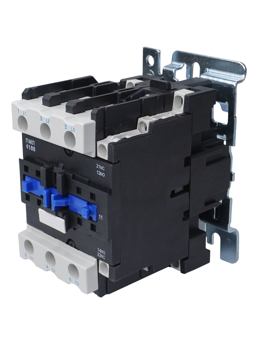 Пускатель электромагнитный ПМЛ-4100 УХЛ4 Б, 220В/50Гц, 1р+1з, 63А, нереверсивный, без реле, IP00