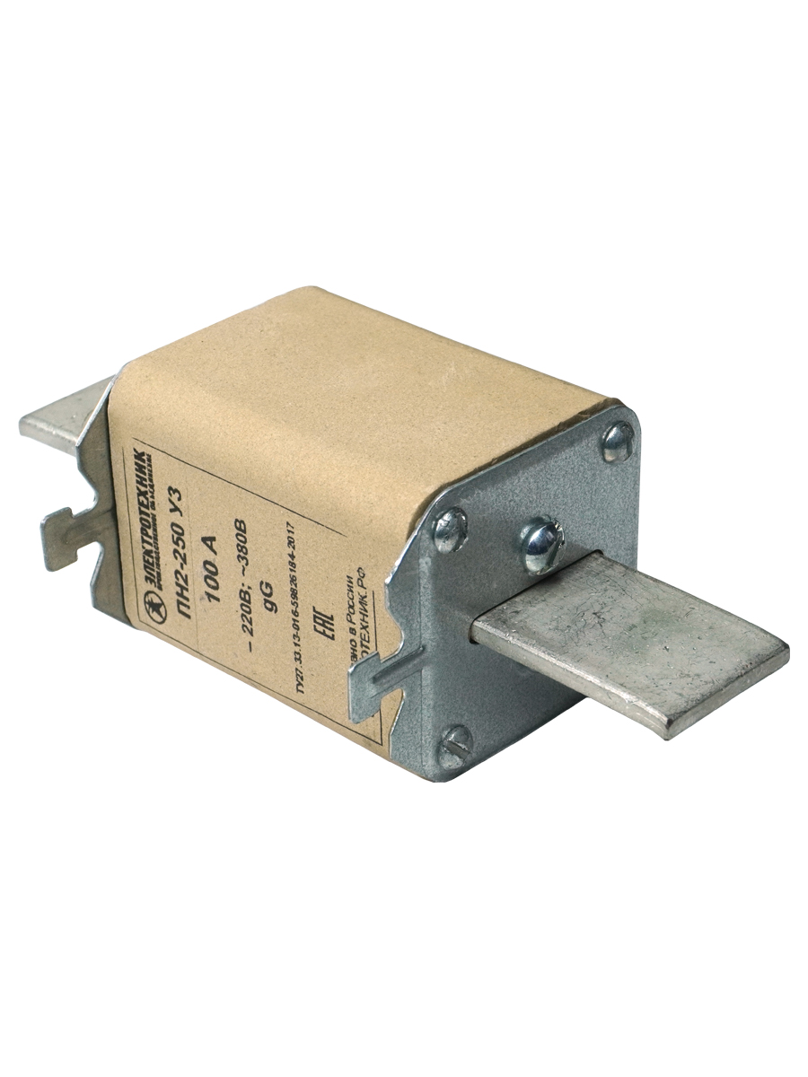 Вставка плавкая ПН2-250 У3 на 100А, медные ножи (ЭТ)