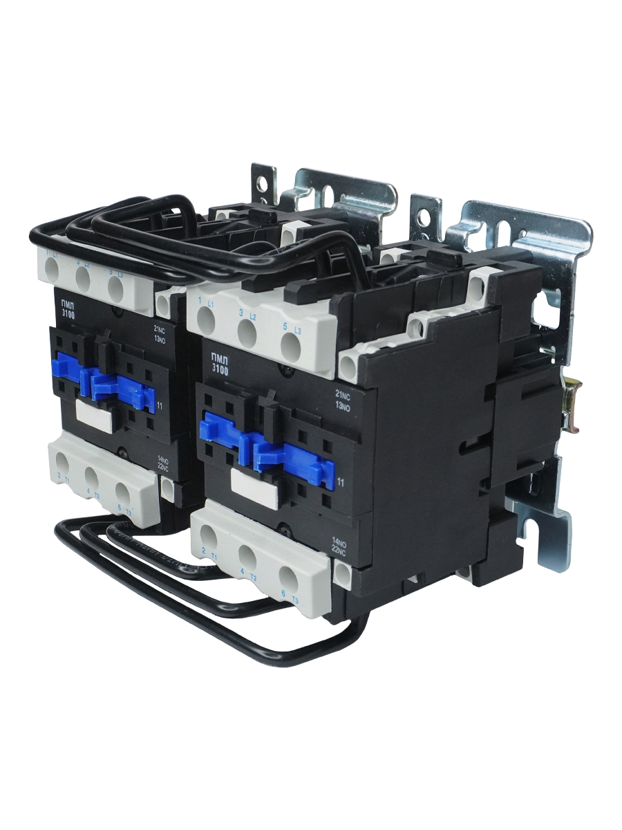 Пускатель электромагнитный ПМЛ-3500 УХЛ4 Б, 380В/50Гц, 2р+2з, 40А, реверсивный, без реле, IP00