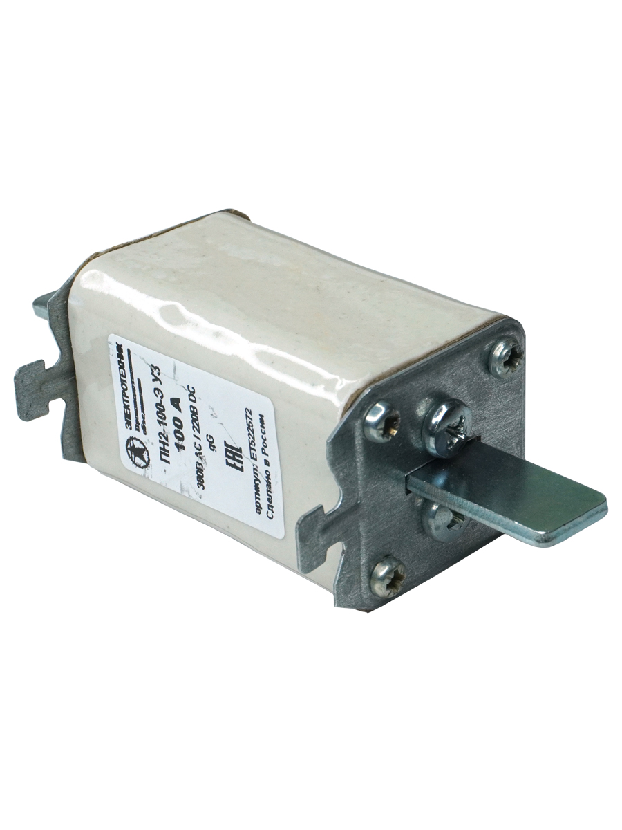 Вставка плавкая ПН2-100-Э У3 на 100А, стальные ножи