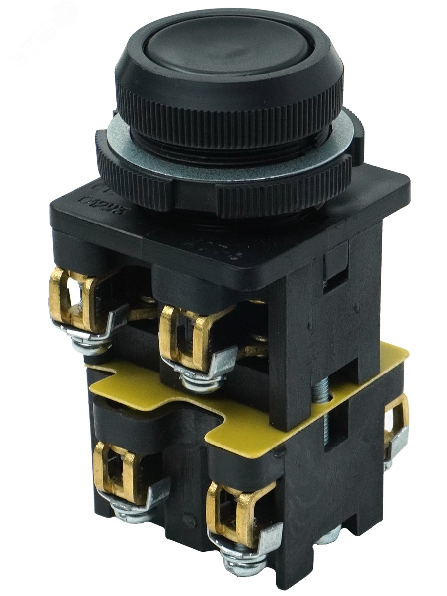 Изображение товара Кнопка КЕ-012 исп3(2з+2р) чер.кн. - надежная электроустройство для промышленной и бытовой техники