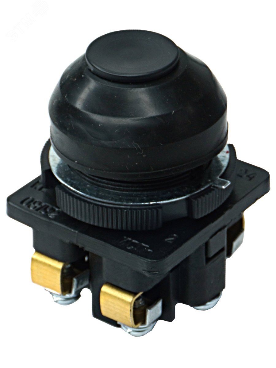 Изображение товара Кнопка черная КЕ-081 IP54 1з+1р исполнение 2 для панели управления