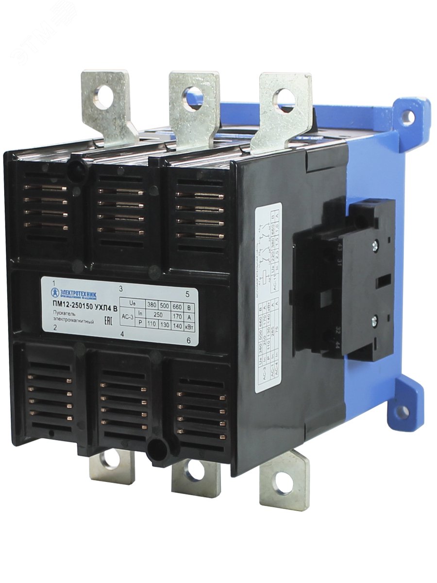 Изображение товара Пускатель электромагнитный ПМ12-250150 УХЛ4 В 220В, 250А, IP20, нереверсивный