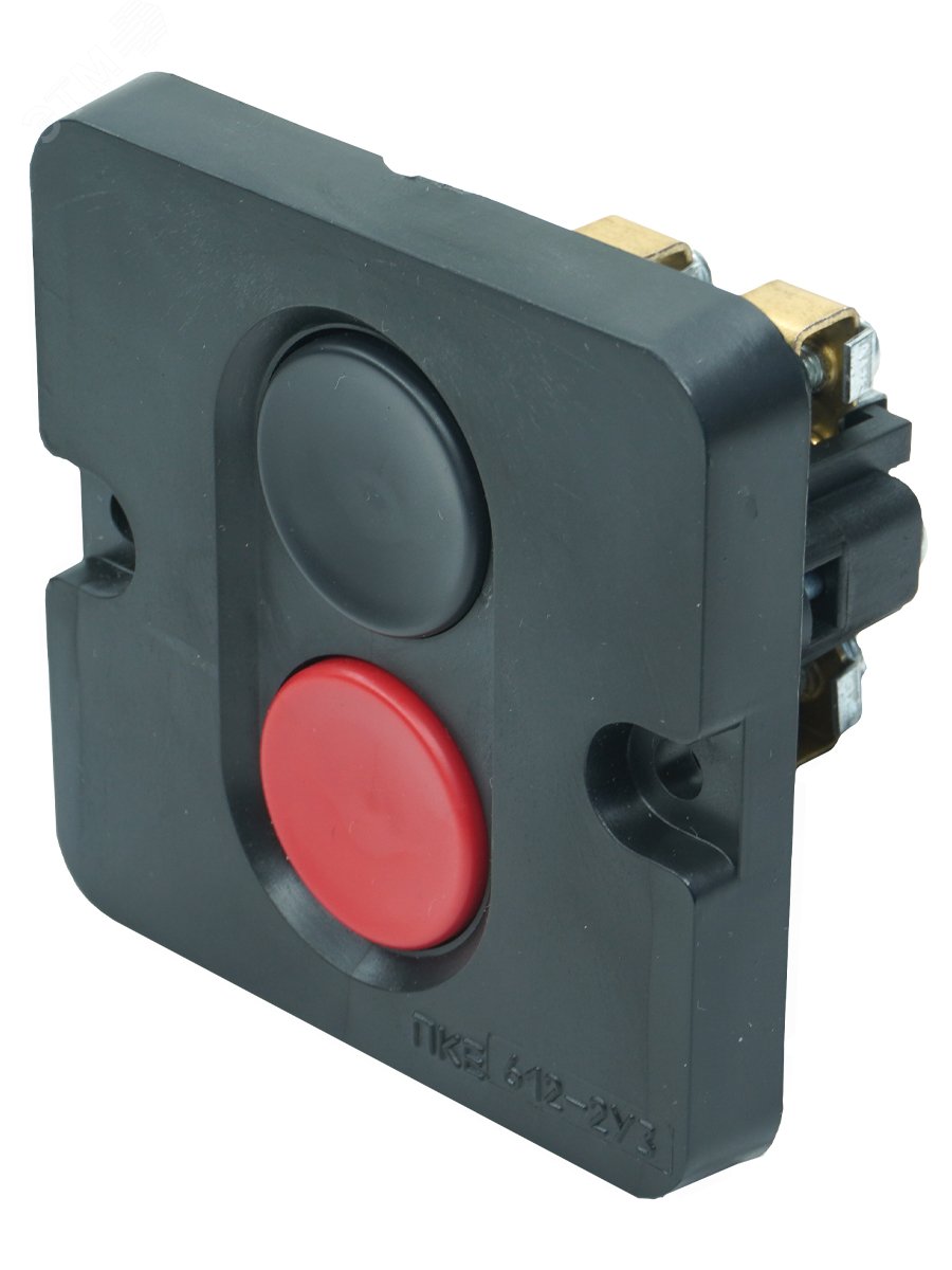 Изображение товара Пост управления ПКЕ 612 У3 10А 660В IP40 черный цилиндр в нишу