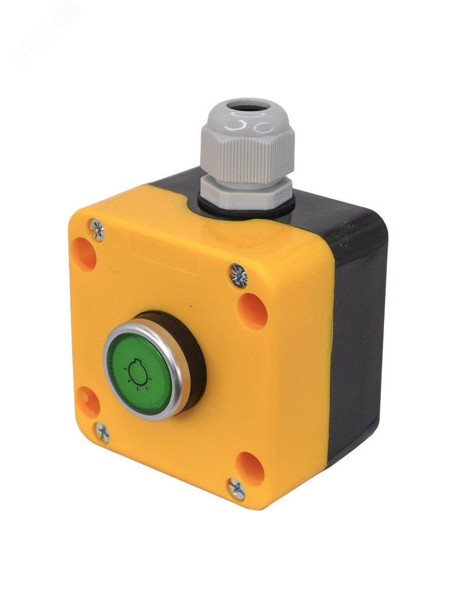 Изображение товара Пост управления ПКУ-22-1W1M-65У1 с зелёным цилиндром и подсветкой