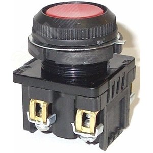 Выключатель кнопочный КЕ-181 У2 исп.1, красный, 2з, цилиндр, IP54, 10А, 660В