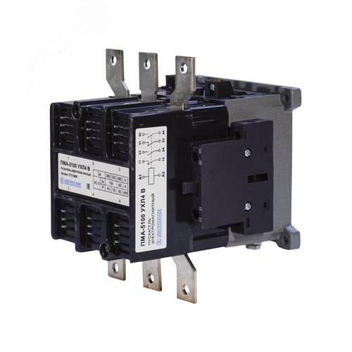 Изображение товара Пускатель электромагнитный ПМА-5100 УХЛ4 В, 220В, 2з+2р, 100А, нереверсивный, без реле, IP00 (шт)