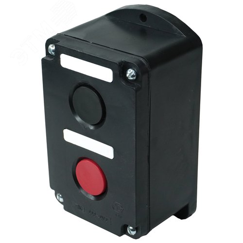 Изображение товара Пост управления ПКЕ 222-2 У2, 10А, 660В, 2 элемента, чёрный и красный цилиндр, накладной, IP54 (шт)