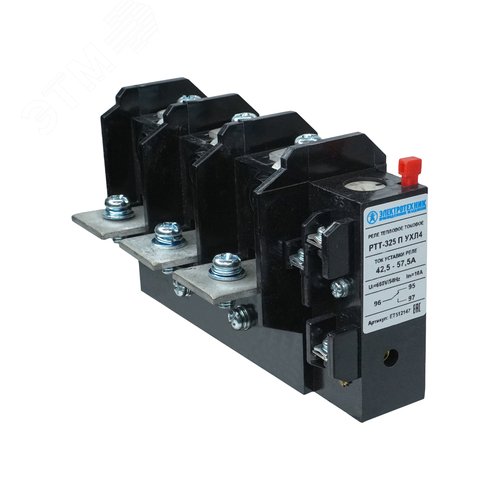 Изображение товара Реле электротепловое токовое РТТ-325 50А 42,5..57,5А (шт)
