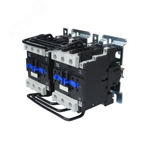 Изображение товара Пускатель электромагнитный ПМЛ-4500 УХЛ4 Б, 380В/50Гц, 2р+2з, 63А, реверсивный, без реле, IP00 (шт)