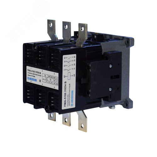 Изображение товара Пускатель электромагнитный ПМА-5100 УХЛ4 В, 380В, 2з+2р, 100А, нереверсивный, без реле, IP00 (шт)