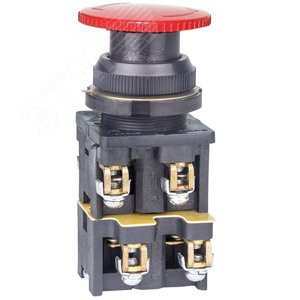 Выключатель кнопочный КЕ-022 У3 исп.6, красный, 3з, гриб без фиксации, IP40, 10А, 660В