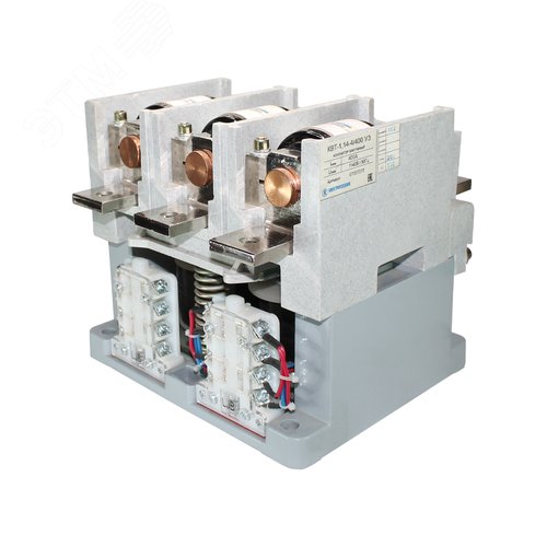 Изображение товара Контактор вакуумный КВТ-1,14-4/400-3 У3, трёхполюсный, 380В, 4з+3р, нереверсивный, без реле, IP00. (шт)