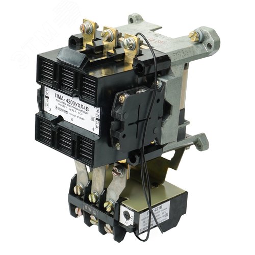 Изображение товара Пускатель электромагнитный ПМА-4200 УХЛ4 В, 110В, 2з+2р, 63А, нереверсивный, с реле РТТ-221П 53,5-63,0А, IP00 (шт)