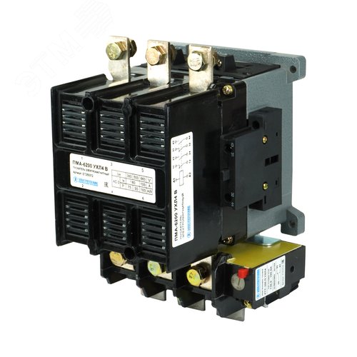 Изображение товара Пускатель электромагнитный ПМА-6200 УХЛ4 В, 380В, 2з+2р, 160А, нереверсивный, с реле РТТ-326 136-160А, IP00 (шт)