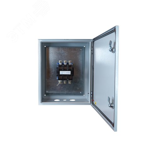 Изображение товара Пускатель электромагнитный ПМ12-180110 У2 В 220В 2з+2р 180А нереверс. б/реле в корпусе 500х400х220 без кнопок IP54 Электротехник ET124744 (шт)