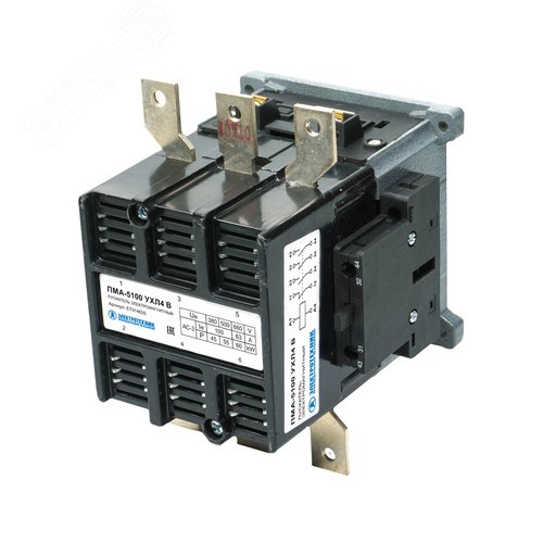 Изображение товара ПМА-5100 УХЛ4 В, 110В, 2з+2р, 100А, нереверсивный, без реле, IP00, пускатель электромагнитный (ЭТ) (шт)