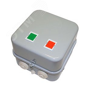Изображение товара Пускатель электромагнитный ПМ12-063161 У3 В, 380В/50Гц, 2з+2р, 63А, нереверсивный, без реле, в корпусе IP40, с кнопками ПУСК и СТОП (шт)