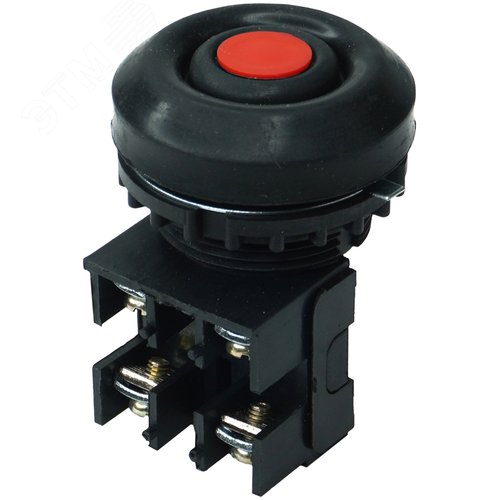 Изображение товара Выключатель кнопочный ВК30-10-11110-54У2 красный 1з+1р цилиндр IP54 10А 660В (шт)