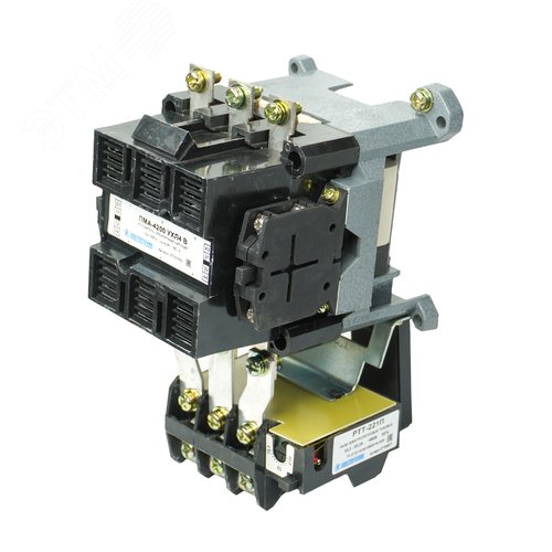 Изображение товара Пускатель электромагнитный ПМА-4200 УХЛ4 В, 220В, 2з+2р, 63А, нереверсивный, с реле РТТ-221П 53,5-63,0А, IP00 (шт)