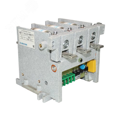 Изображение товара Контактор вакуумный КВТ-1,14-2,5/160-3 У3, трёхполюсный, 380В, 2з+1р, нереверсивный, без реле, IP00. (шт)