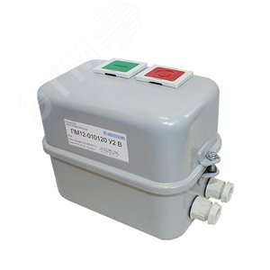 Изображение товара ПМ12-010160 У3 В, 380В/50Гц, 1з, 10А, нереверсивный, без реле, в корпусе IP40, с кнопками ПУСК и СТОП, пускатель электромагнитный (ЭТ) (шт)