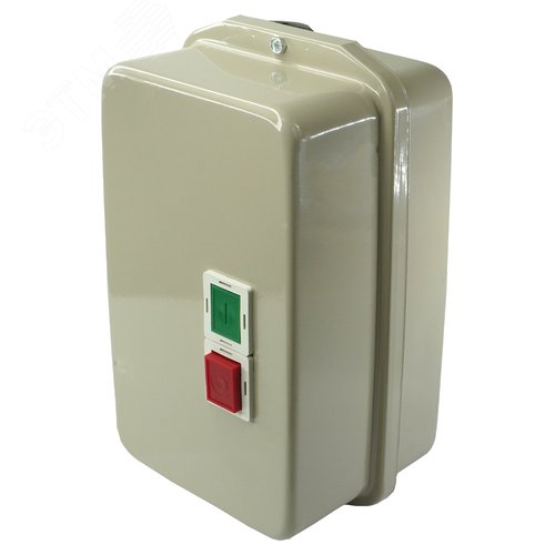 Изображение товара Пускатель электромагнитный ПМЛ-3220 УХЛ4 Б, 380В/50Гц, 1р+1з, 40А, нереверсивный, с реле РТЛ-2055-2 30-40А, в корпусе из металла IP54, с кнопками ПУСК + СТОП (шт)