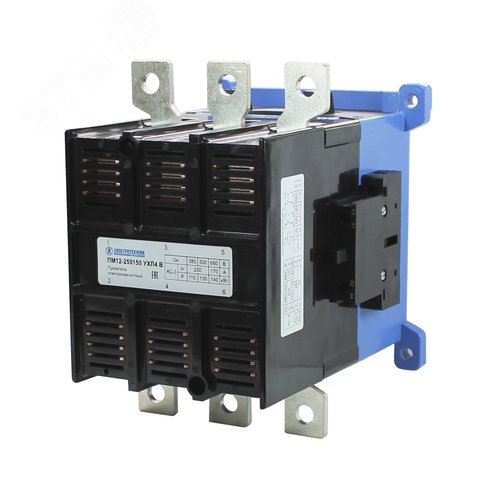 Изображение товара Пускатель электромагнитный ПМ12-250150 УХЛ4 В 220В/50Гц, 2з+2р, 250А, нереверсивный, без реле, IP20 (шт)