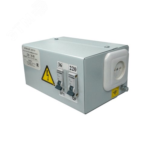 Изображение товара ЯТП-0,25 У3 220/36В, с 2-мя автоматами, IP30, ящик с понижающим трансформатором (шт)