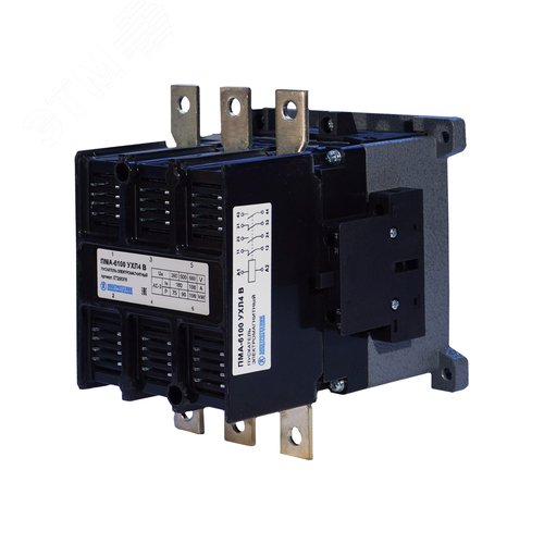 Изображение товара Пускатель электромагнитный ПМА-6100 УХЛ4 В, 220В, 2з+2р, 160А, нереверсивный, без реле, IP00 (шт)