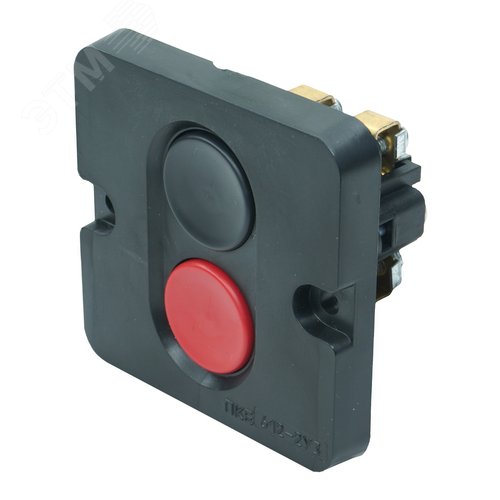 Изображение товара Пост управления ПКЕ 612 У3, 10А, 660В, чёрный и красный цилиндр, в нишу, IP40 (шт)