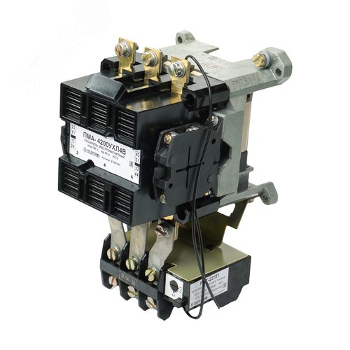 Изображение товара Пускатель электромагнитный ПМА-4200 УХЛ4 В, 380В/50Гц, 2з+2р, 63А, нереверсивный, с реле РТТ-221П 53,5-63,0А, IP00 (шт)