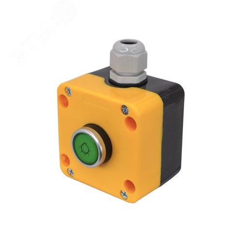 Изображение товара Пост управления ПКУ-22-1W1B-65У1, 1 зелёный цилиндр с подсветкой 24В AC/DC (НО), IP65 (ЭТ) (шт)