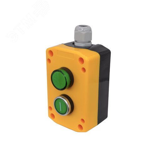 Изображение товара "Пост управления ПКУ-22-21V1M-65У1, 1 зелёный цилиндр ""I"" (НО) , лампа зелёная 220В AC, IP65 (ЭТ)" (шт)