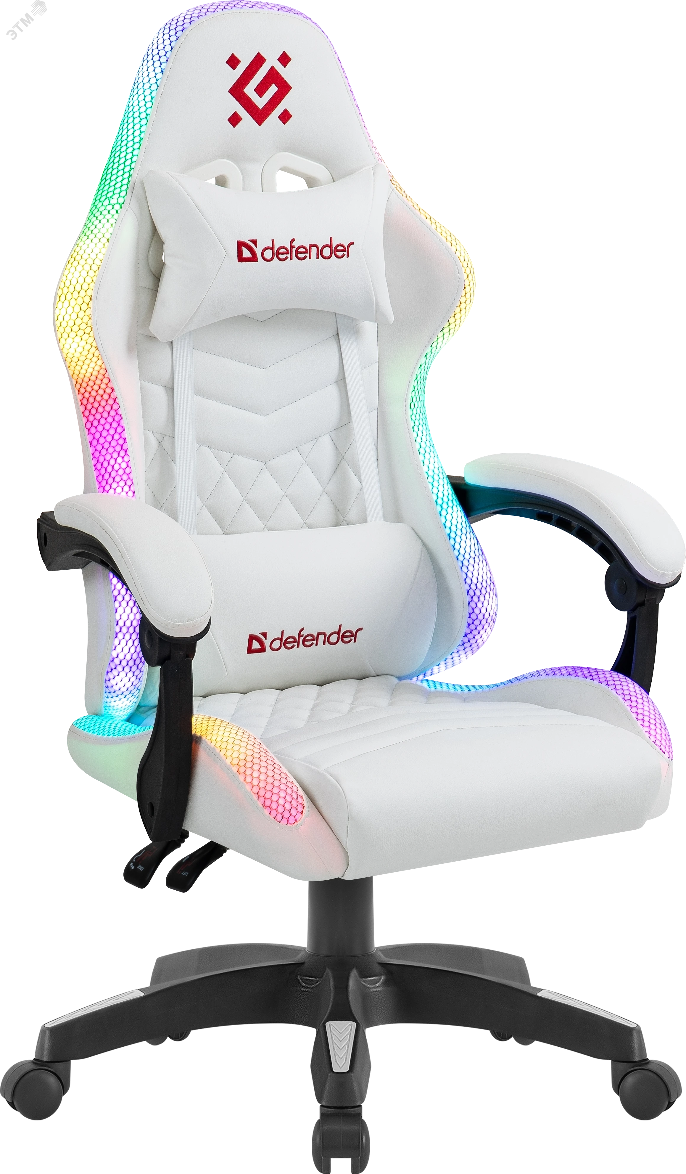 Изображение товара Кресло игровое Defender Core RGB белый PU 64048