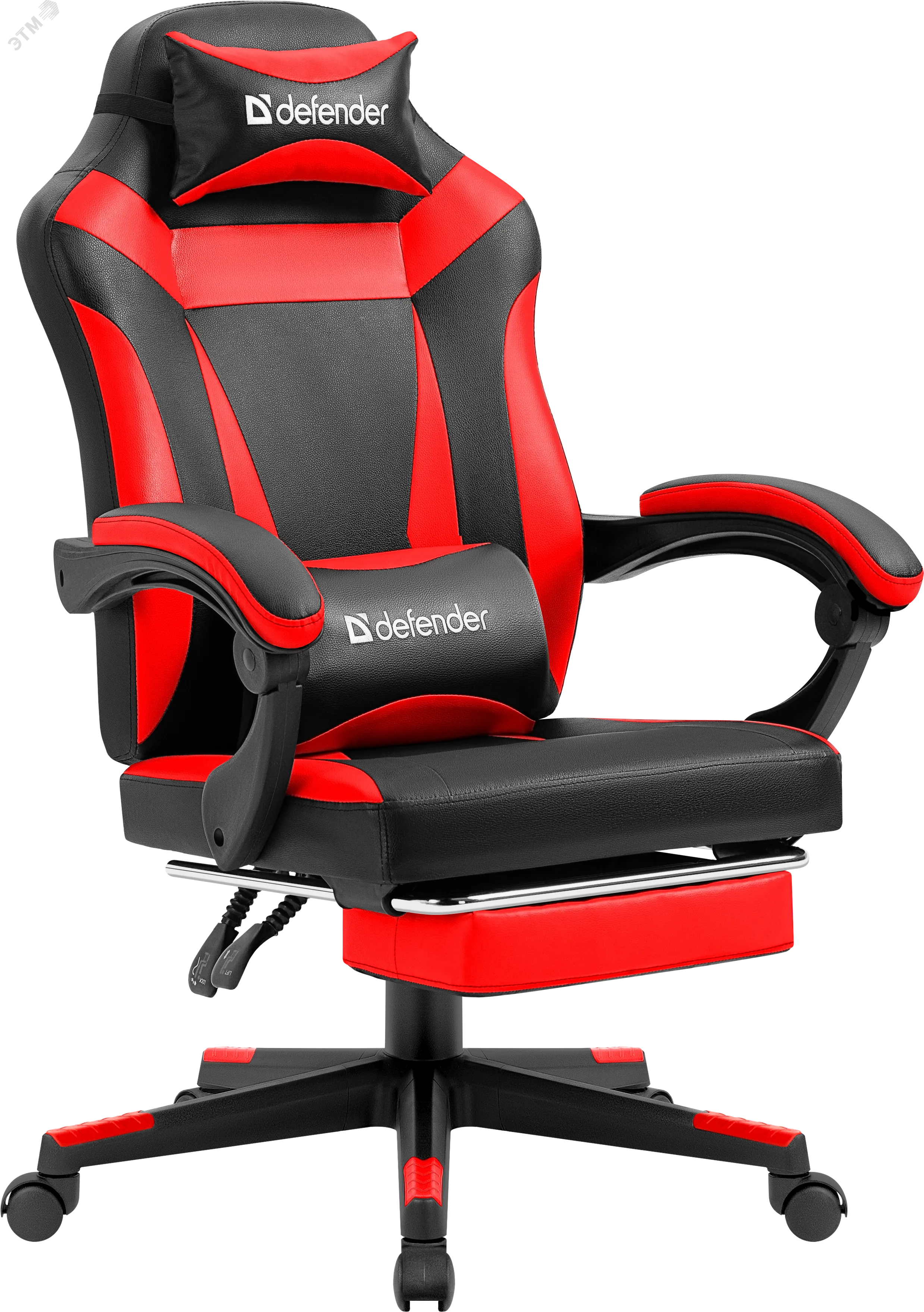 Изображение товара Кресло игровое Defender Cruiser 64344 Черно-красное с PU подлокотниками