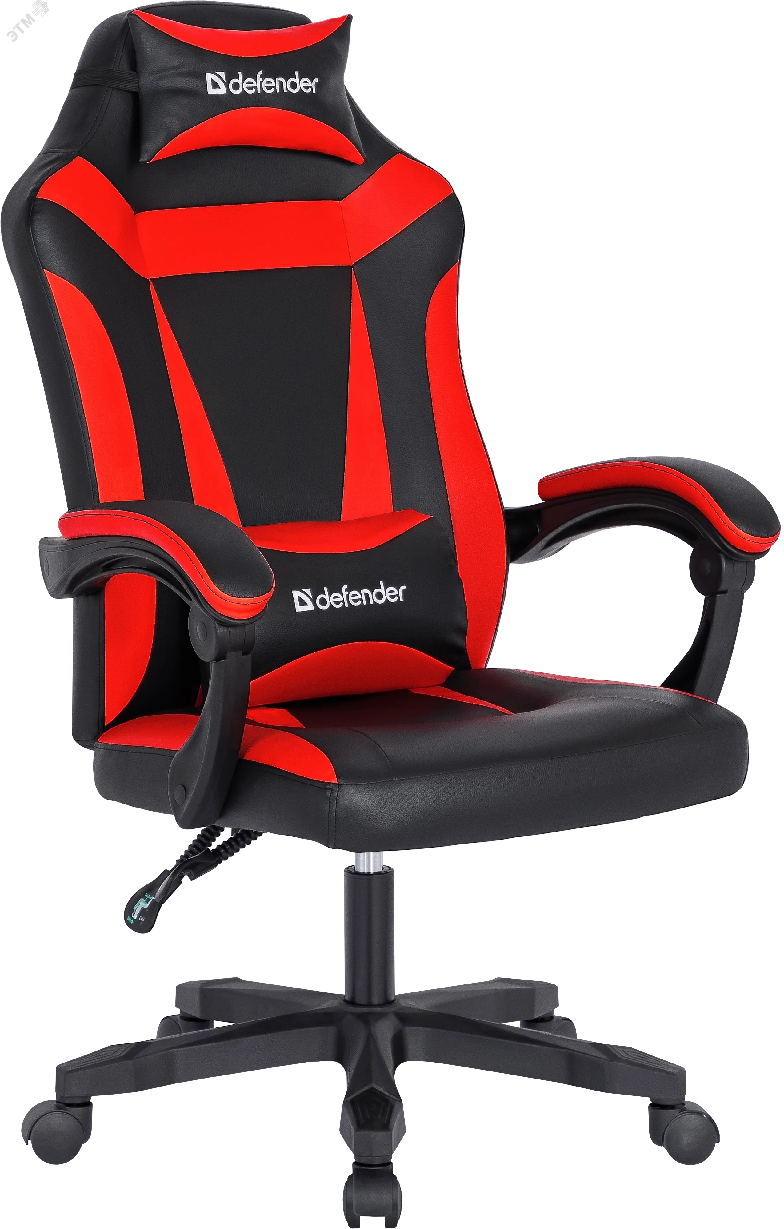 Изображение товара Кресло игровое Defender Master Черный/Красный полиуретан 50мм