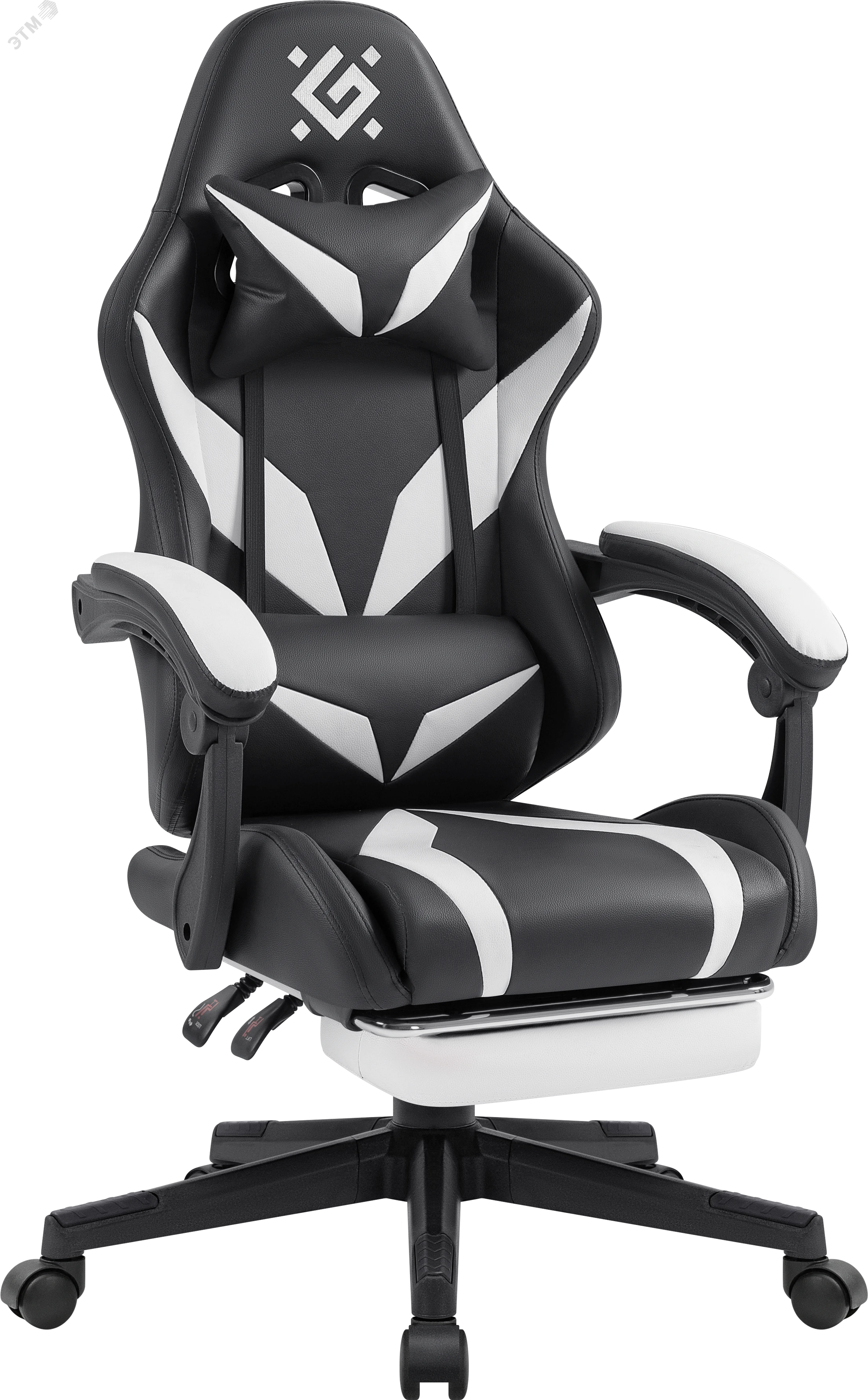 Изображение товара Кресло игровое Aspect Черный/белый класс 4 PU подножка (шт)