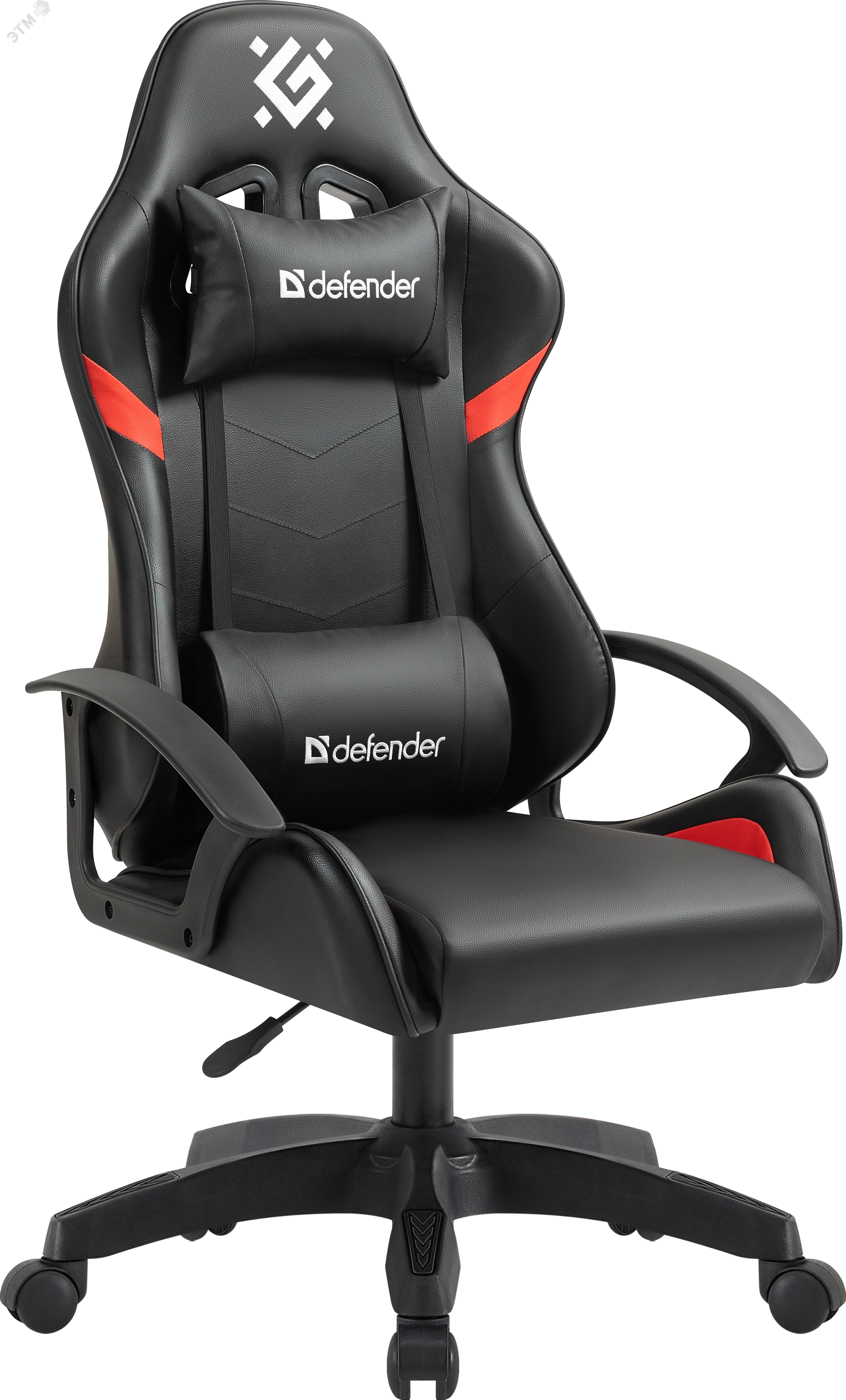 Изображение товара Кресло игровое Defender Sharm Эргономичное с поддержкой спины и акцентом черного и красного