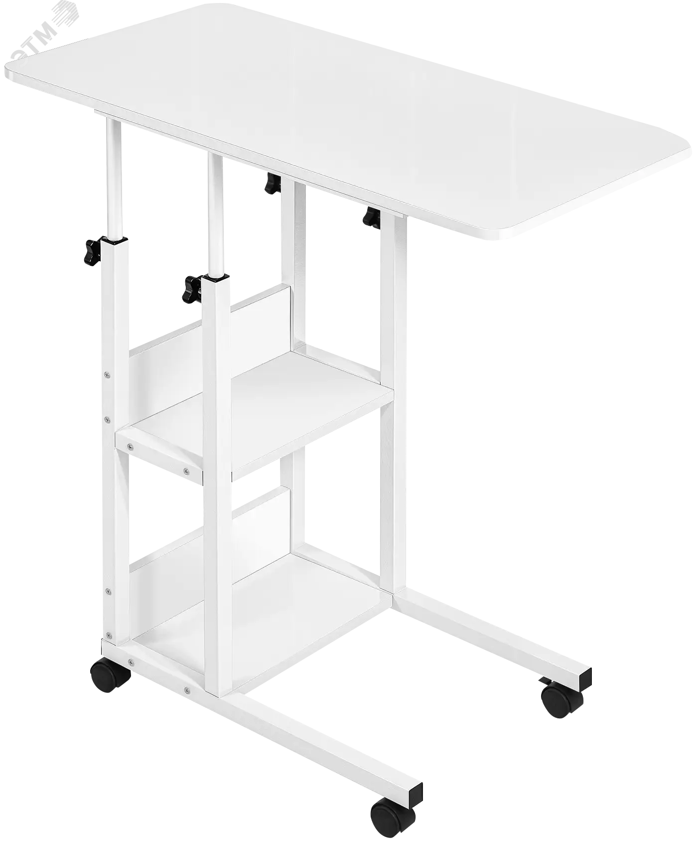 Изображение товара Стол журнальный Defensor Bigus 64789 с полками и колёсами Изображение товара Стол журнальный Defensor Bigus 64789 с полками и колёсами