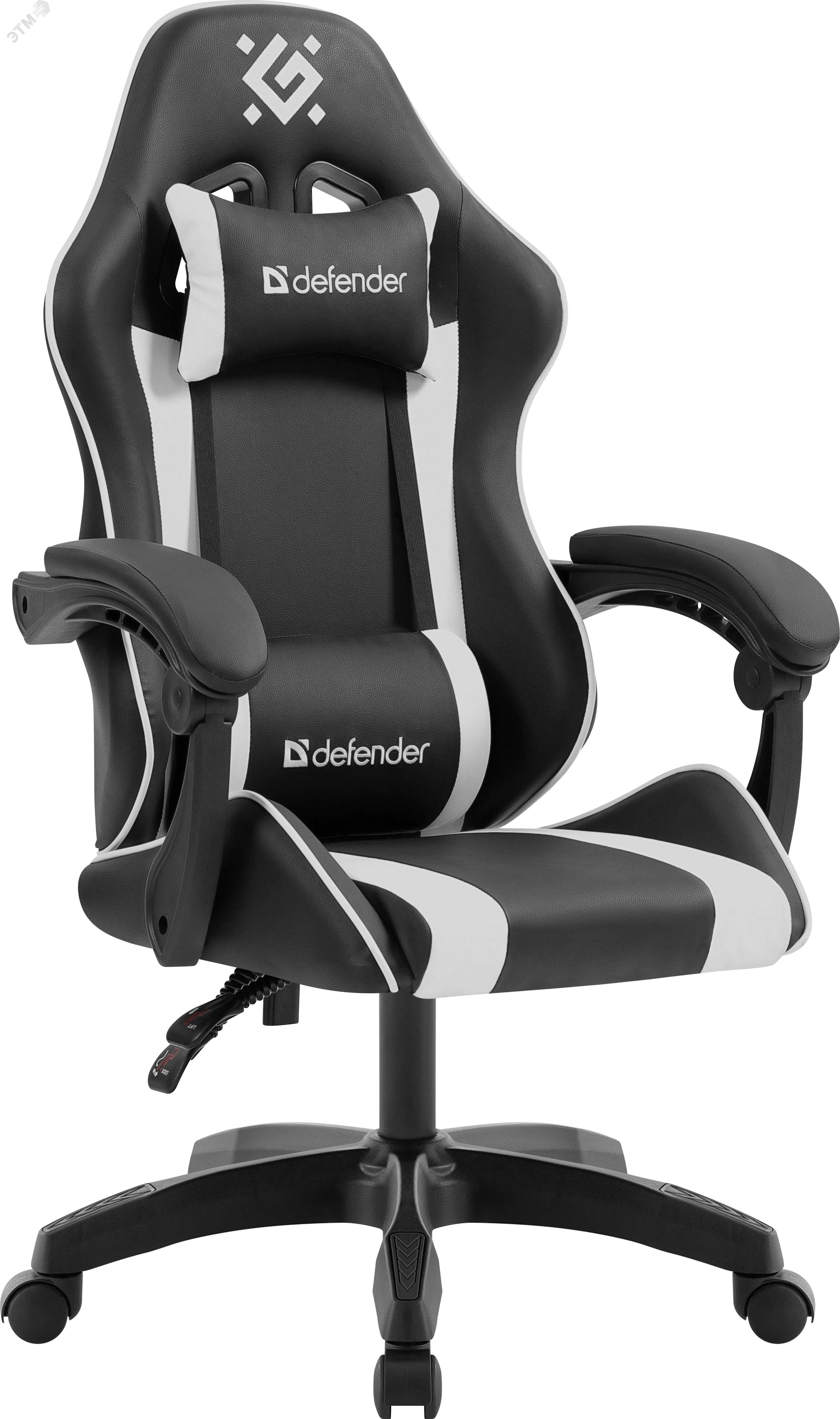 Изображение товара Кресло игровое Legas Defender 64806 Черно-белое PU
