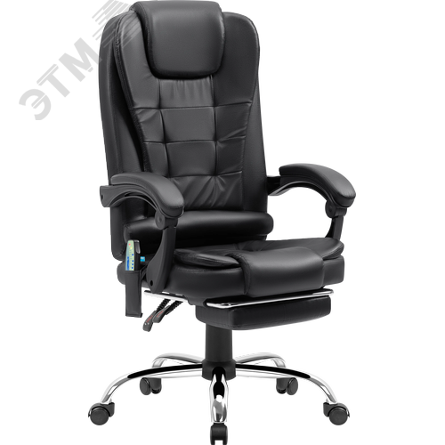 Изображение товара Кресло игровое Cardinal Черный PU 7 вибро подножка (шт)