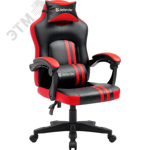 Изображение товара Кресло игровое Mercury Черный/красный полиуретан 50мм (шт)