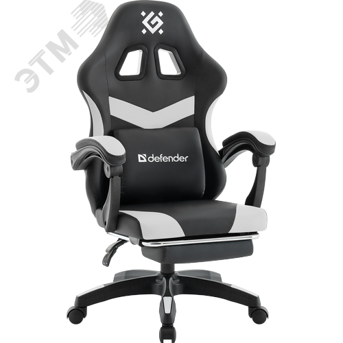 Изображение товара Кресло игровое Runa PRO Черный/белый PU класс 2 подножка (шт)